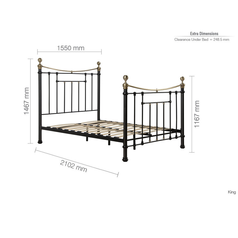 Stratus Bed, Kingsize (5'), Black