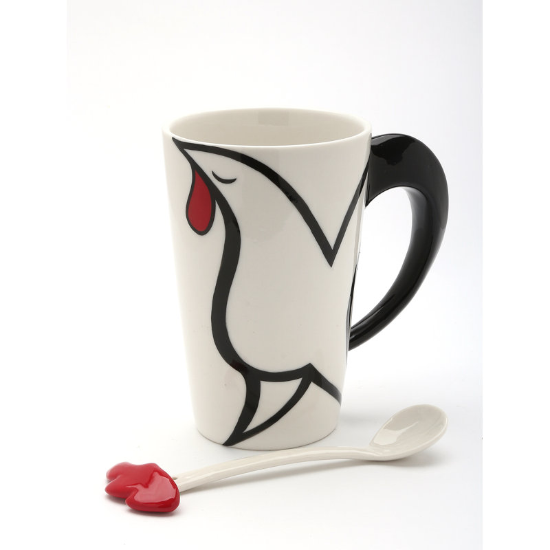 Rooster Mug With Spoon 2-piece Set