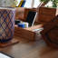Wood Square 8 Piece Coaster Set