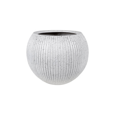 Ribbed Harmony Round Fiberclay Planter