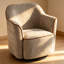 Fauteuil demi-tonneau en chenille-131092363