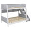 Sturdy Kids Sleep Bunk Bed with Striped Stair Access and Side Storage Shelves-1140433749-1140433748