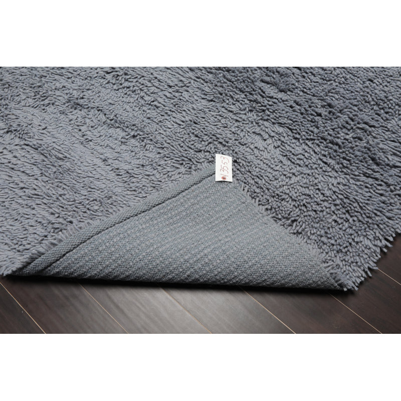 Wool Indoor Rug, Slate Blue, Rectangle 5' x 8'