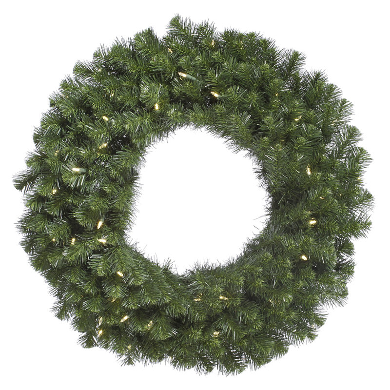 Couronne de sapin artificielle Alanny Dura-Lit, H 84 po x l 84 po x P 5 po