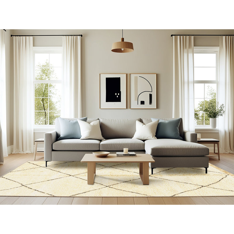 Abstract Indoor Rug, Rectangle 6' x 9'