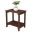 Table d'appoint rectangulaire en bois - 19,8 x 14 x 19,8 po - Bois massif - 1 pièce - Table d'appoint - Brun clair - Rangement compact pour n'importe quelle pièce