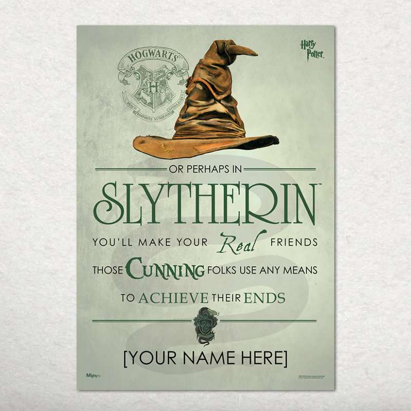 Harry Potter, chapeau de tri, Serpentard, impression, Oui