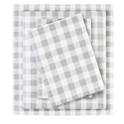 Très grand drap imprimé, tissu à chevrons gris 4 pièces, flanelle 100% coton, doux au toucher, drap-housse élastique, lavable à la machine