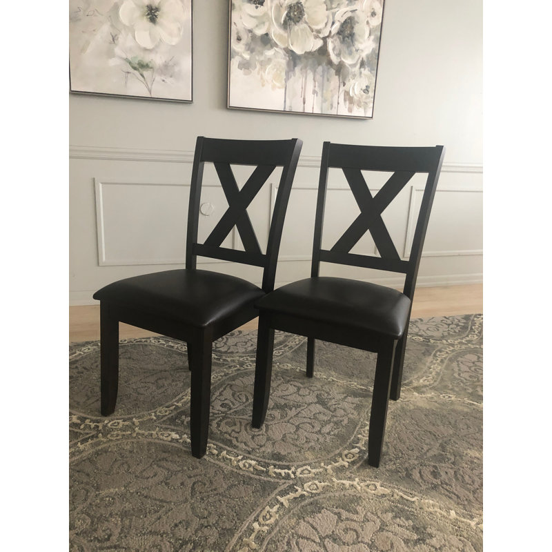 Luckett 19'' H Upholstered Walnut Side Chair