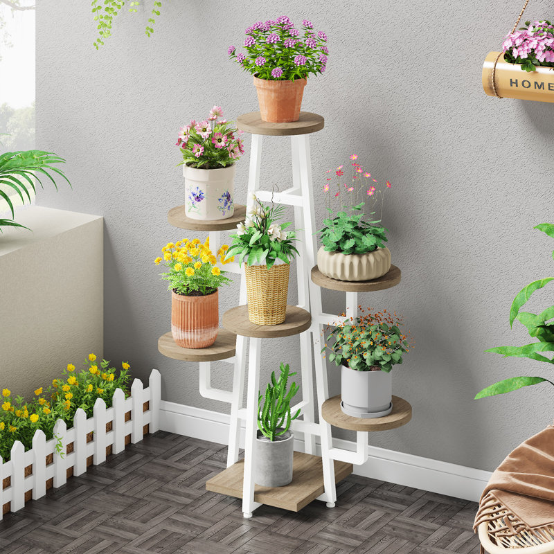 Plant Stand, Beige/White