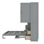 Lit escamotable double pleine grandeur avec placard, tiroirs et tablettes, gris-1068891016-1068891017