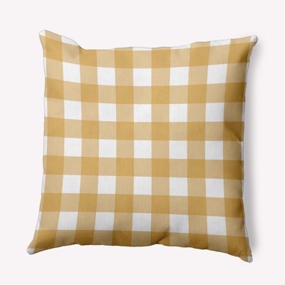 Coussin décoratif à carreaux Gingham