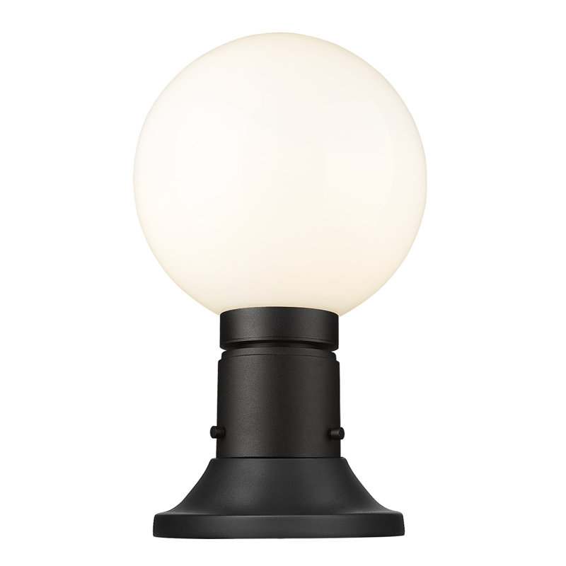 Plafonnier noir 1 lumière H 13,5 po, Givré