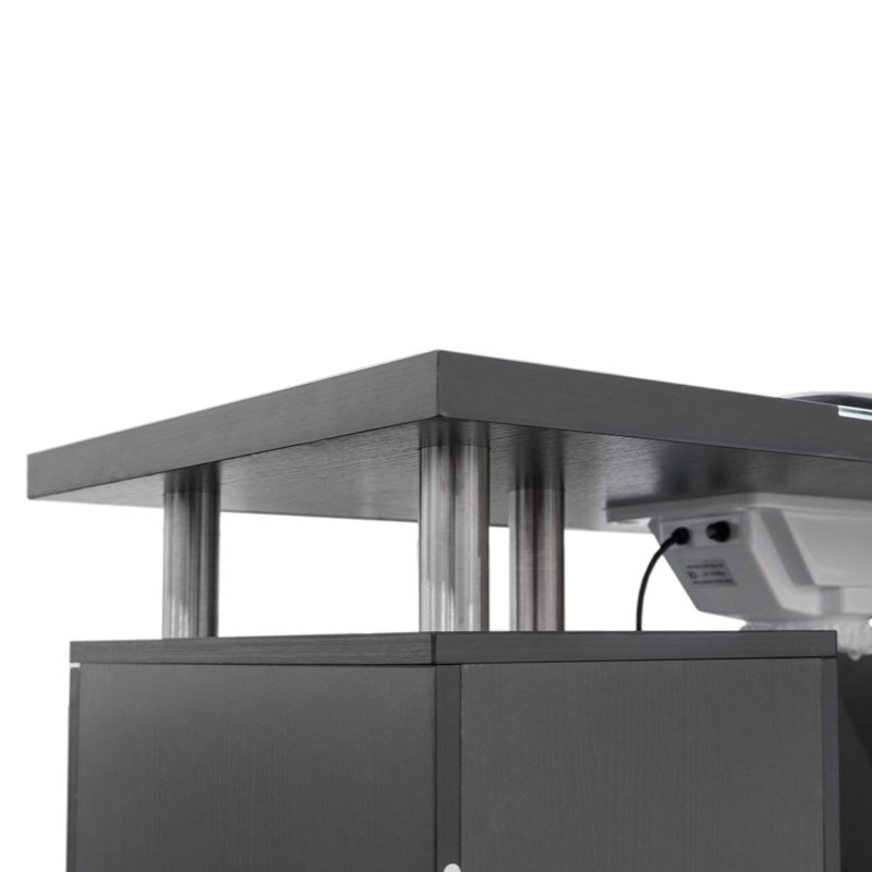 8.99'' x 20.99'' Craft Table with Wheels, Grey