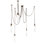 Flint 5 LT Winter Brass Multi-Pendant Kalco