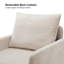 Fauteuil Werner avec dossier et coussin de siège amovibles-243372288