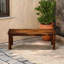 Banc de jardin en bois de pin massif carbonisé 47,2 po avec 2 places