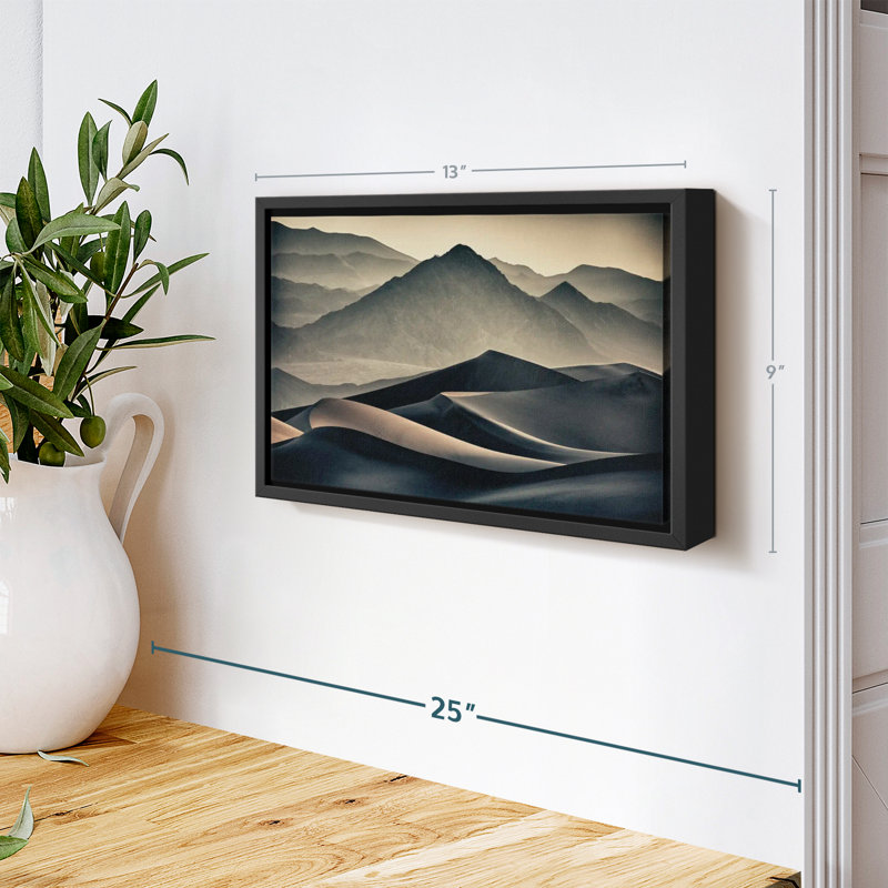 Les dunes de sable dans la vallée de la mort, reproduction sur toile, H 9 po x l 13 po
