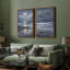 «Moonlit Ocean Waves Coastal Wall Decor», art mural encadré 2 pièces-1242298841-1242298838