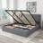 Raania Hydraulic Lift Up Storage  Upholstered Wingback Bed -457524858-453198352