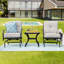 Ensemble berçant d'extérieur 3 pièces avec chaises rembourrées et table d'appoint-937385162