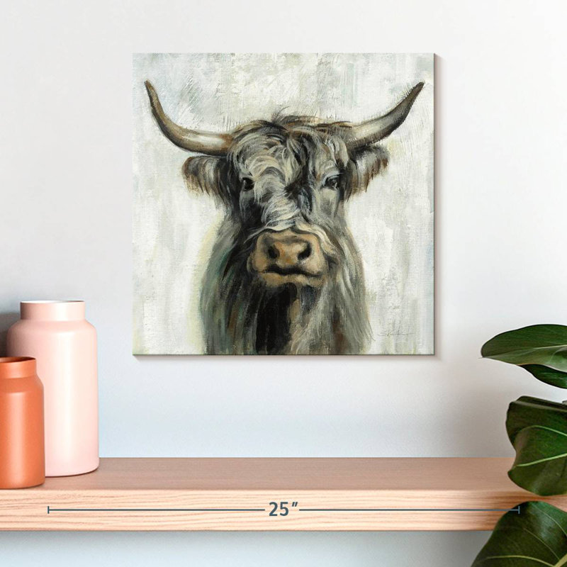 Crowle Highland Cow Portrait, 16" H x 16" W