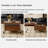 Square stone slab coffee table set