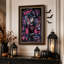 Art gothique sur toile, "Goth Girl with Neon"-2141926577