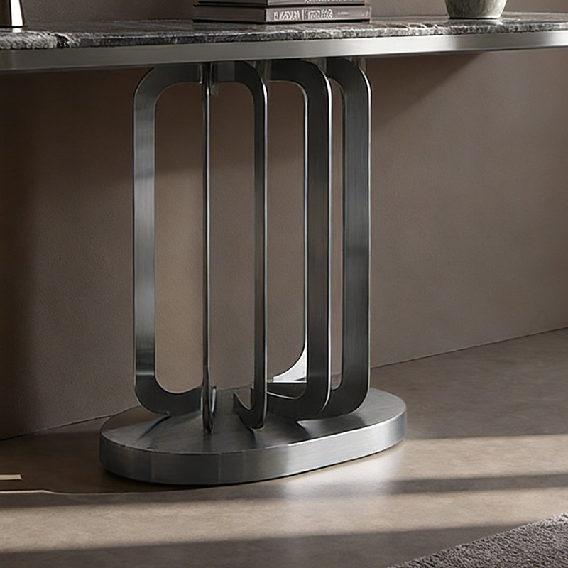 Console Modern, Noir/gris, H 33,46 po x l 59,06 po x P 13,78 po