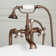 Telephone Style Floor Mounted Tub Faucet with Cross Handles