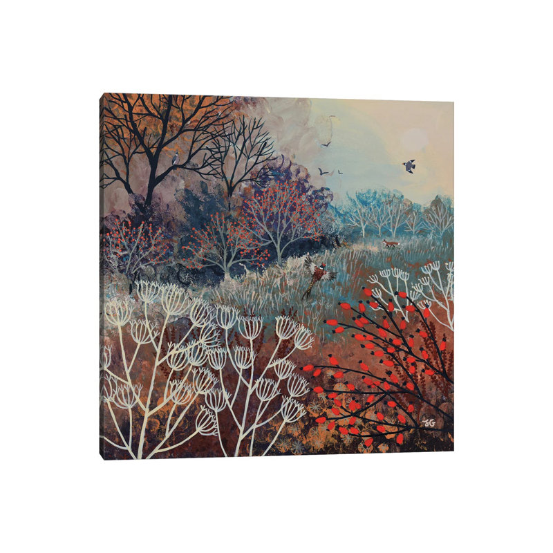 Vol d'automne, H 12 po x l 12 po x P 0,75 po