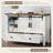Chiara 47" Farmhouse Dresser with 2 Sliding Barn Doors&4 Drawers,White-241388743