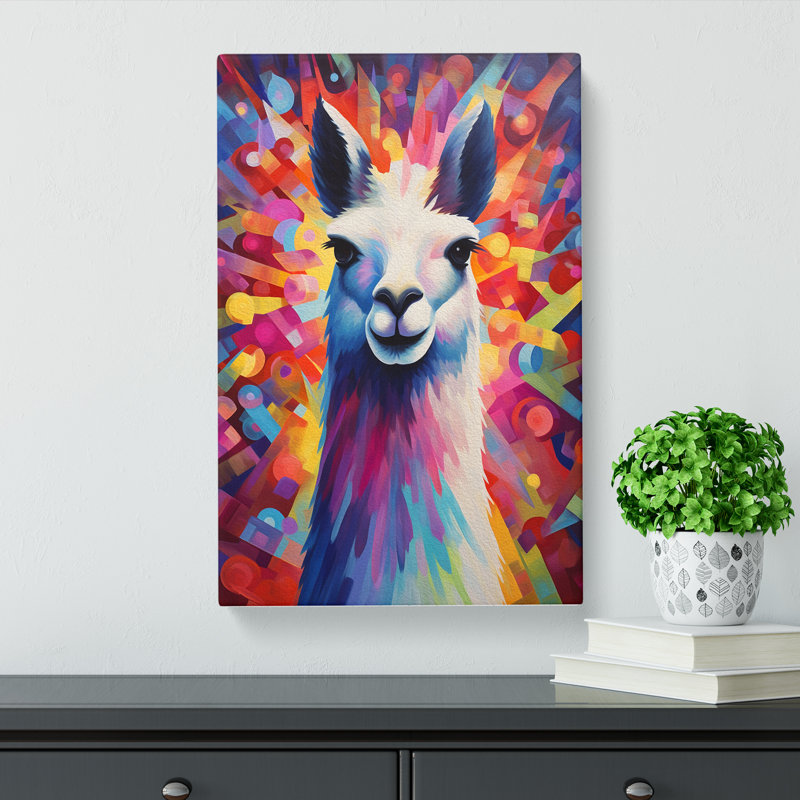 Llama Abstract No.2 - Wrapped Canvas, 76cm H x 50cm W x 3cm D