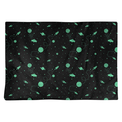 Napperon en coton 18 po Outer Space