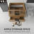 Freestanding Bathroom Vanity Cabinet Only with Soft-Close Double Drawers and Spacious Interior Storage, Oak