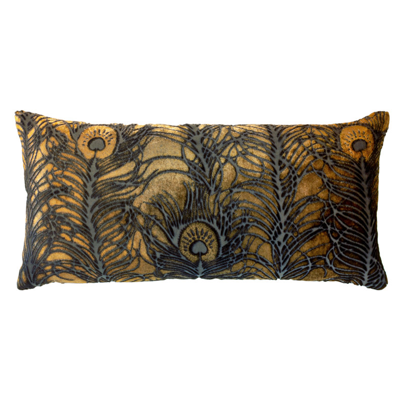  Velvet Rectangle Pillow Cover & Insert, Copper Ivy
