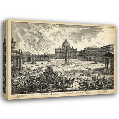 Art sur toile tendue avec galerie Astoria Grand Piranesi, Veduta della Basilica di S. Pietro