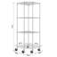Étagère de coin en acier à 4 niveaux NSF TRINITY EcoStorage Chrome avec roues (l 27 po x P 18 po)