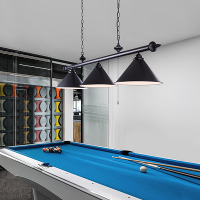 Ceti - Light Matte Black Pool Table Lights Pendant