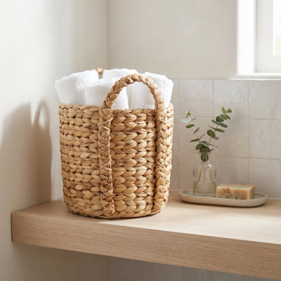 Round Water Hyacinth Basket- Small
