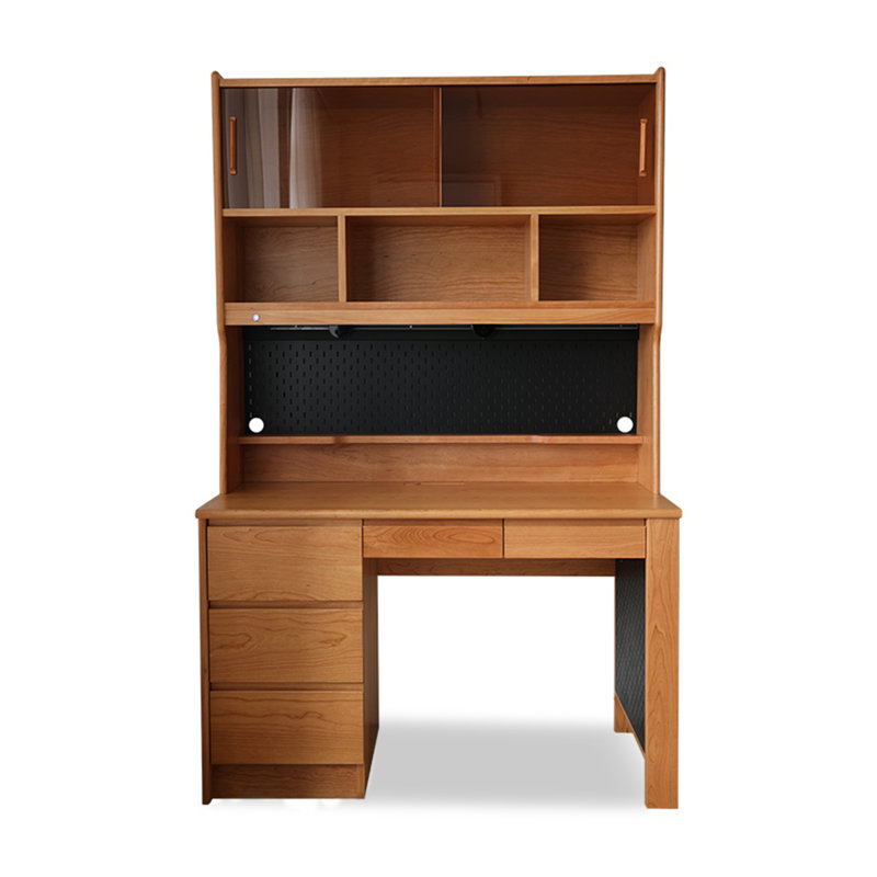 Bureau d'écriture avec bibliothèque Mid-Century, H 74,02 po x l 39,37 po x P 21,65 po