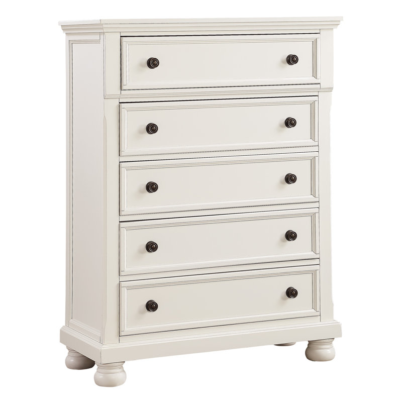 Aurane 40" W 5 - Drawer Chest, Sand/White