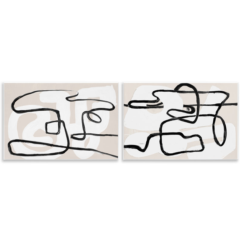 Ensemble de 2 plaques murales neutres, par Lanie Loreth, H 13 po x l 19 po