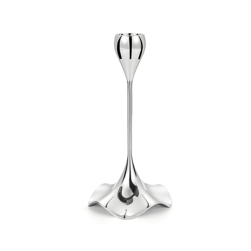 Ensemble de 3 bougeoirs en acier inoxydable de 18 cm, bougeoirs modernes pour la décoration intérieure