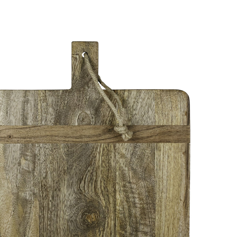 Planche à découper en bois de manguier naturel et jute Foreside Home & Garden 15 pouces