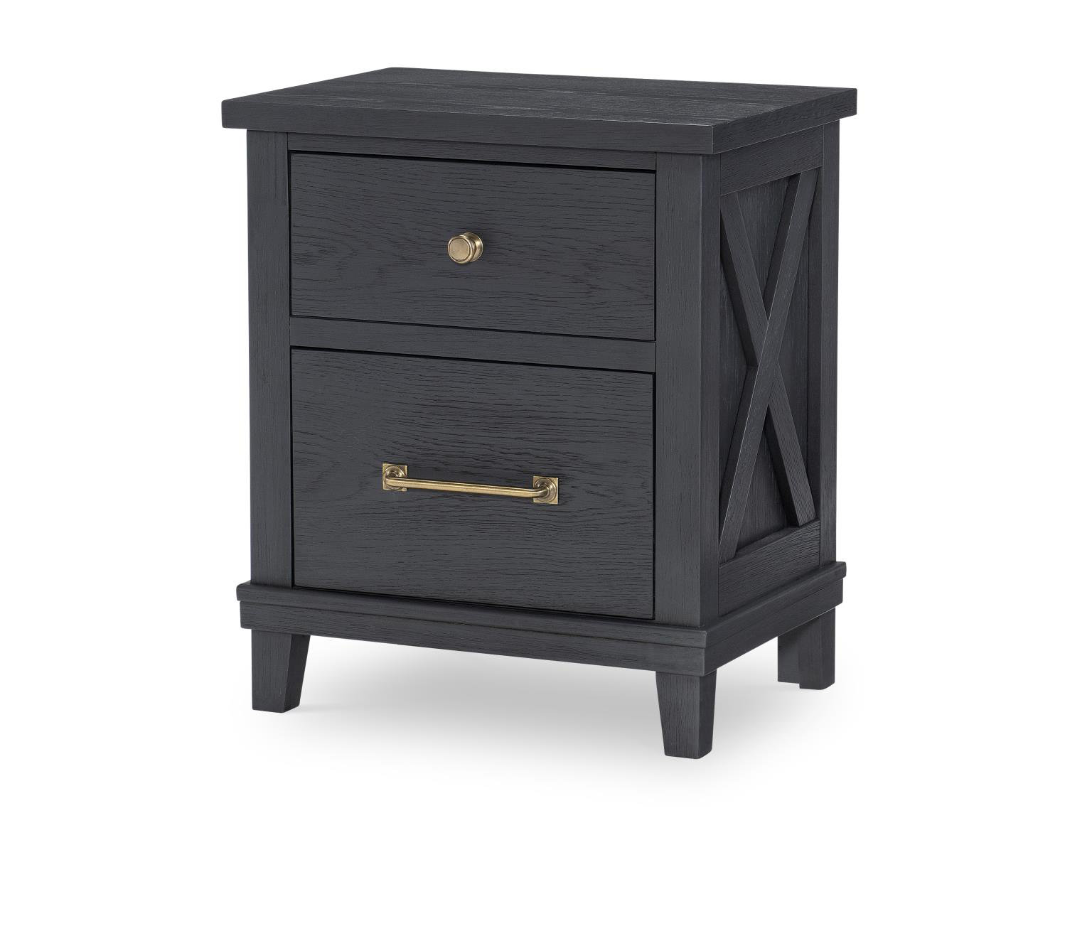 Harriett Flatiron Nightstand, Black