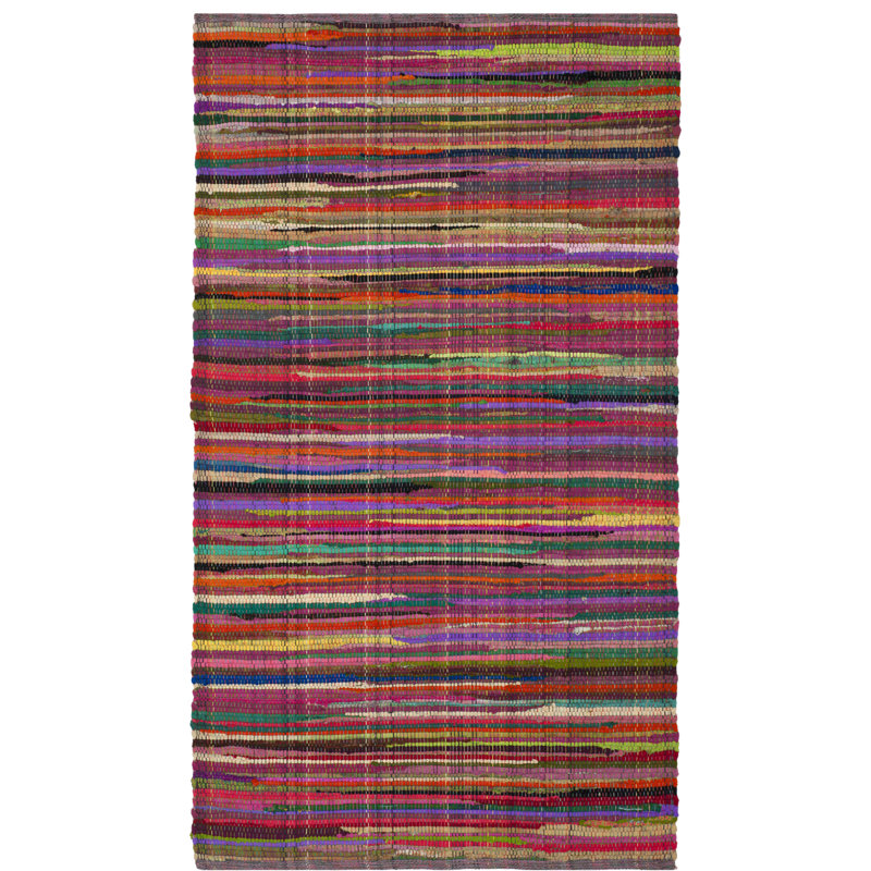 Tapis en coton tissé à la main Nidhi, Rectangle 2 pi x 3 pi