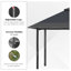 Ayveri 3.9m x 3.9m Metal Pup-Up Gazebo