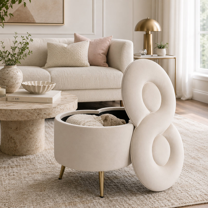 Banc rembourré en velours avec structure en métal et en bois manufacturé pour le style de la chambre à coucher - Siège de style transitionnel pour la salle à manger à la maison - 28 po, blanc