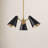 Avia 3 - Light Black/Brass Cone Pendant